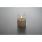 XANDLE+ LED wax candle in glass holder White