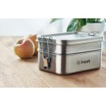 DOUBLE CHAN Stainless steel lunch box Flat silver