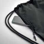 NIGHT Large drawstring bag 300D RPET Black