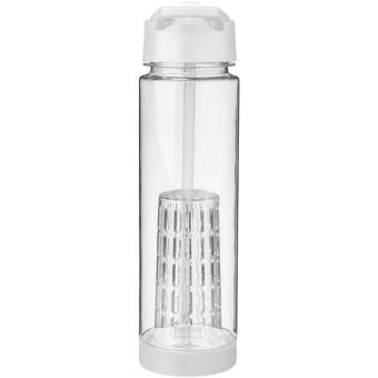 Tutti-frutti 740 ml Tritan™ infuser sport bottle Transparent white