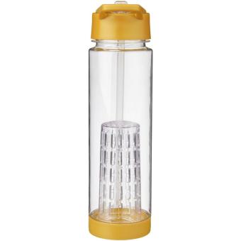 Tutti-frutti 740 ml Tritan™ infuser sport bottle Transparent yellow