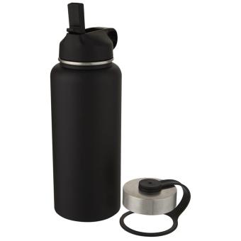 Supra 1 L copper vacuum insulated sport bottle with 2 lids Black