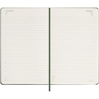 Moleskine hard cover 12 month L daily planner Olive