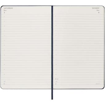 Moleskine hard cover 12 month L daily planner Sapphire