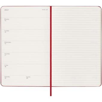 Moleskine hard cover 12 month weekly L planner Coral red