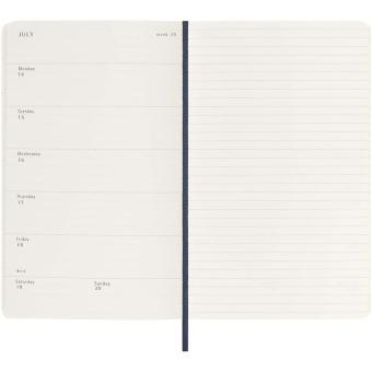 Moleskine soft cover 12 month weekly L planner Aztec blue