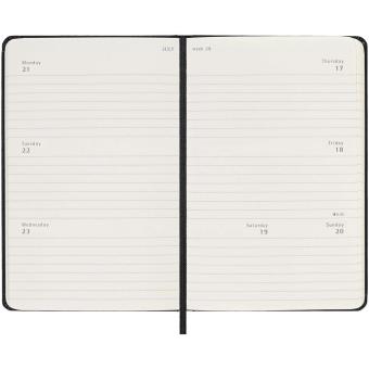 Moleskine horizontal hard cover 12 month PK weekly planner Black