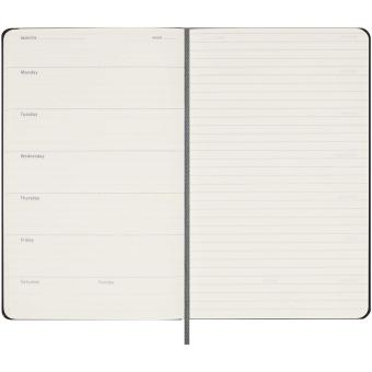 Moleskine hard cover undated L weekly planner Black