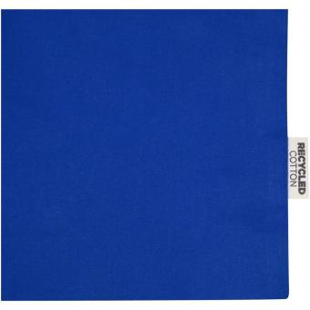 Madras 140 g/m² Baumwoll Tragetasche mit Seitenfalten aus GRS recycelter Baumwolle Royalblau