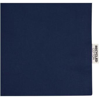 Madras 140 g/m² GRS recycled cotton gusset tote bag Navy