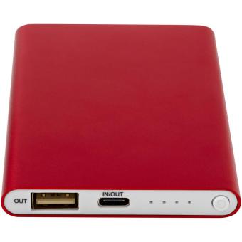 Pep 4000 mAh Type-C Powerbank aus recyceltem Aluminium Rot