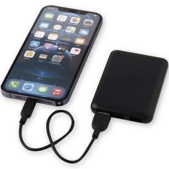 Asama 5000 mAh Type-C recycled plastic power bank Black