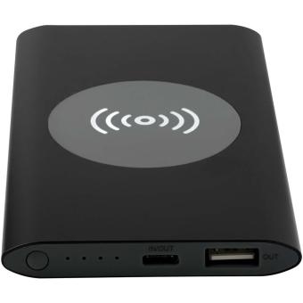 Juice 4000 mAh Type-C recycled aluminium wireless power bank Black