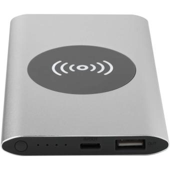 Juice 4000 mAh Typ-C kabellose Powerbank aus recyceltem Aluminium Silber