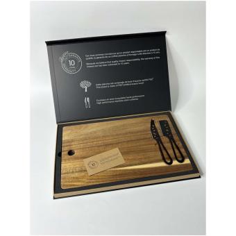 SCX.design K06 cheese board and knives set Timber