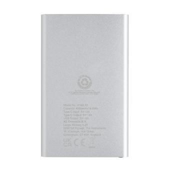 XD Collection 4.000mAh Type-C Powerbank aus RCS recyeltem ABS & Aluminium Silber