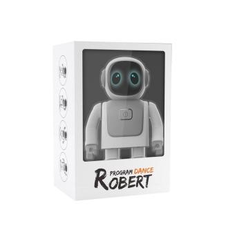 XD Collection Robert der tanzende Roboter mit Lautsprecher Weiß/grau