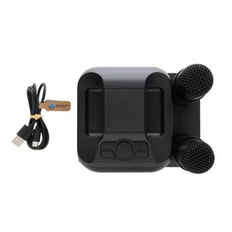 XD Collection Singvibe RCS recycled plastic karaoke set with double mic Black