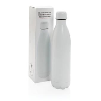 XD Collection Solid colour vacuum stainless steel bottle 750ml White