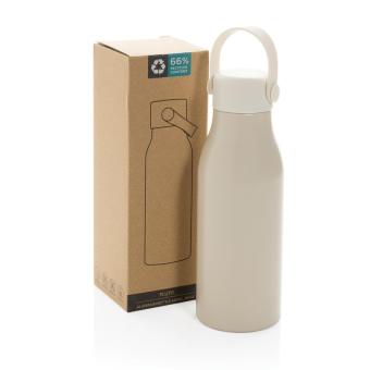 XD Collection Pluto Flasche aus RCS-zertifiziert recyceltem Alu 680ml Beige