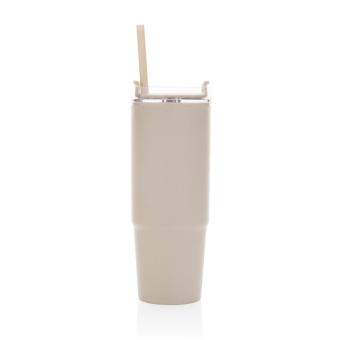 XD Collection Tana Becher aus RCS recyceltem Kunststoff mit Griff 900ml Beige