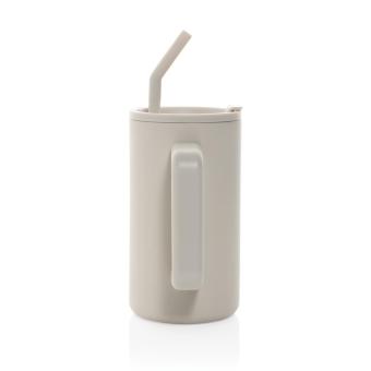 XD Collection Cube Becher aus RCS recyceltem Stahl 800ml Beige