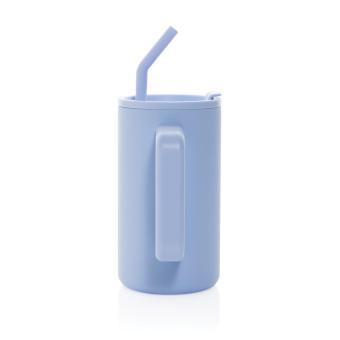 XD Collection Cube RCS certified recycled steel mug 800ml Light blue