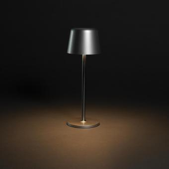 XD Collection Zenic RCS recycled plastic USB re-chargable table lamp Silver