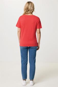 Iqoniq Yala women lightweight recycled cotton t-shirt, luscious red Luscious red | XXS