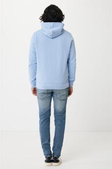 Iqoniq Rila lightweight recycled cotton hoodie, skyblue Skyblue | XXS