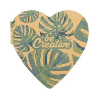 CreaStick Heart Eco custom sticky notepad Nature