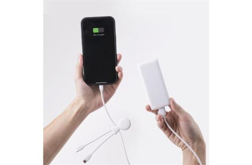 3199 | Xoopar Mr. Bio Powerbank and cable pack 7.000mAh White