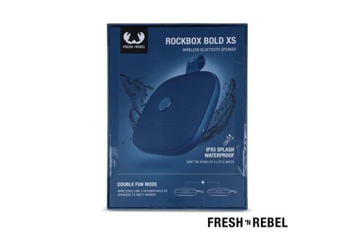 1RB5100 | Fresh 'n Rebel Rockbox Bold Xs splashproof TWS speaker 4W Dunkelblau