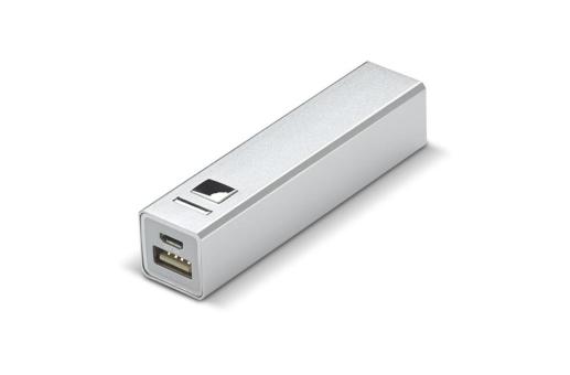 Powerbank Aluminium 2200mAh Silber