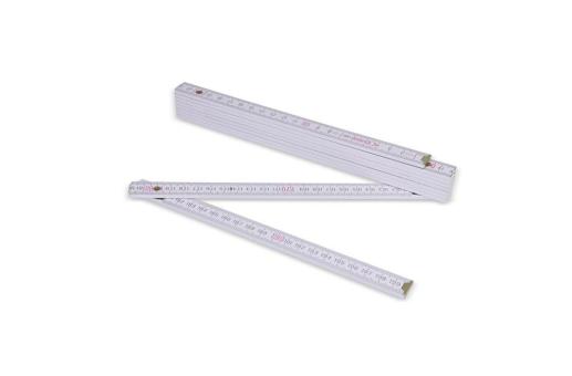 Folding ruler wood 2m premium painted White