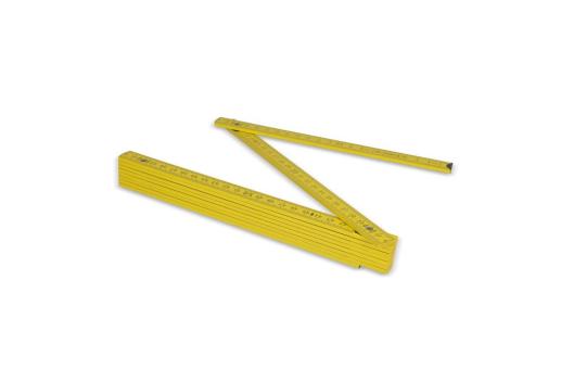 Folding ruler wood 2m premium painted Yellow