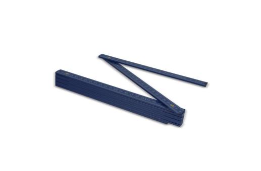 Folding ruler wood 2m premium painted Dark blue