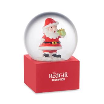 SANTO Small snow ball glass ornament Red