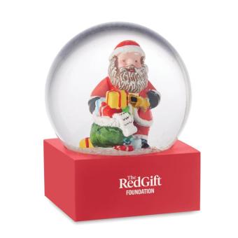 SANTISIMO Snow ball glass ornament Red