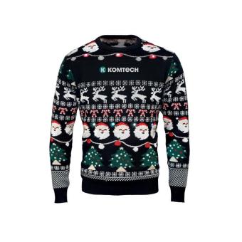 SHAMIS Weihnachts-LED-Pullover S/M Schwarz