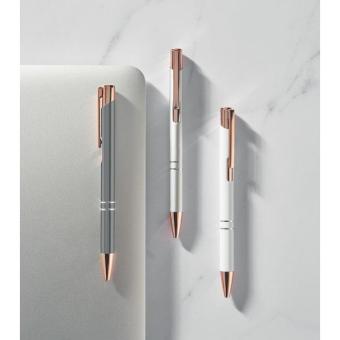 BERN ROSE Recycled aluminium pen White