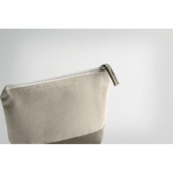 KLEUREN Bicolour cotton cosmetic bag Nature